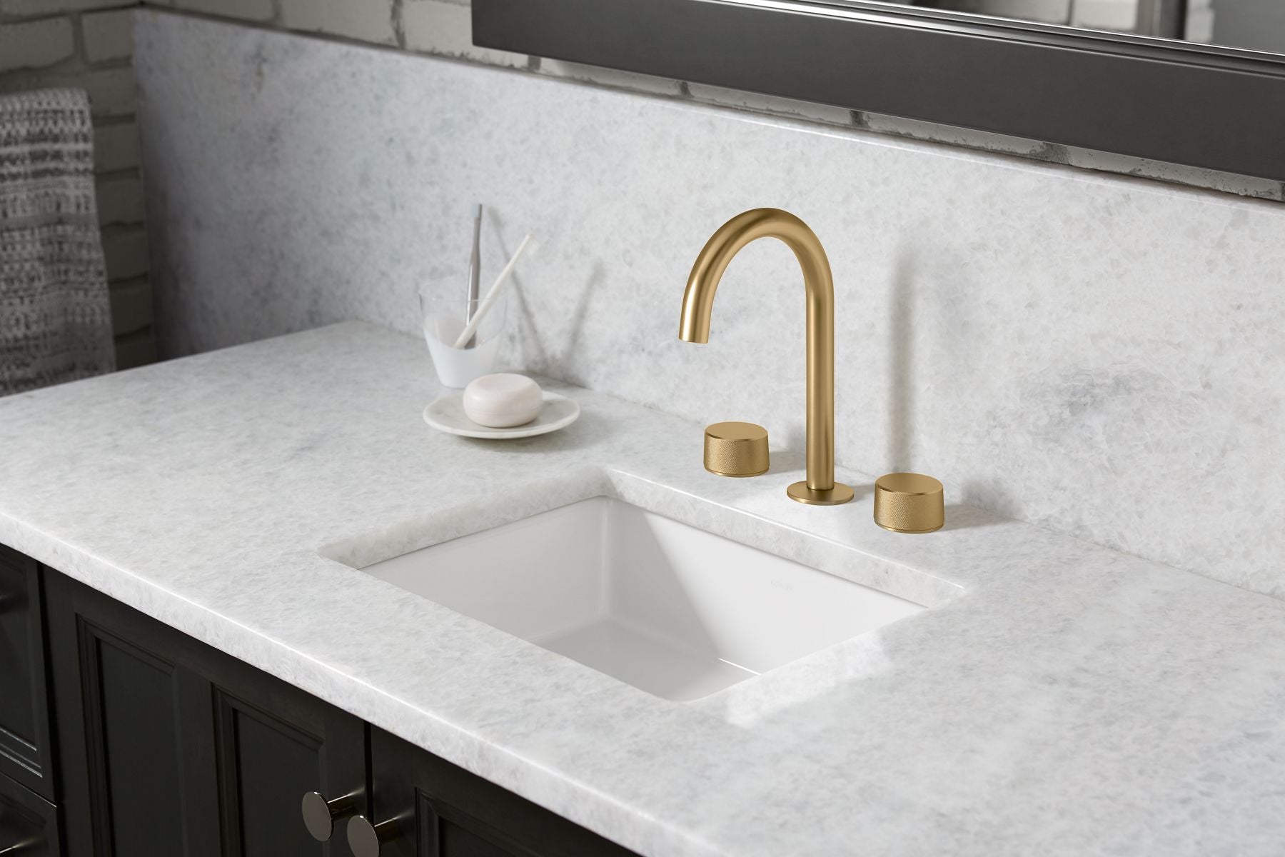 KOHLER K-77967-BL Components Bathroom Sink Faucet Spout With Tube Design, 1.2 Gpm - Matte Black