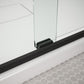 KOHLER K-707600-8D3-BL Pleat Frameless Sliding Shower Door, 79-1/16" H X 54-5/8 - 59-5/8" W, With 5/16" Thick Frosted Glass In Matte Black