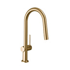 HANSGROHE 72846141 Talis N HighArc Kitchen Faucet, A-Style 2-Spray Pull-Down, 1.75 GPM - Brushed Bronze