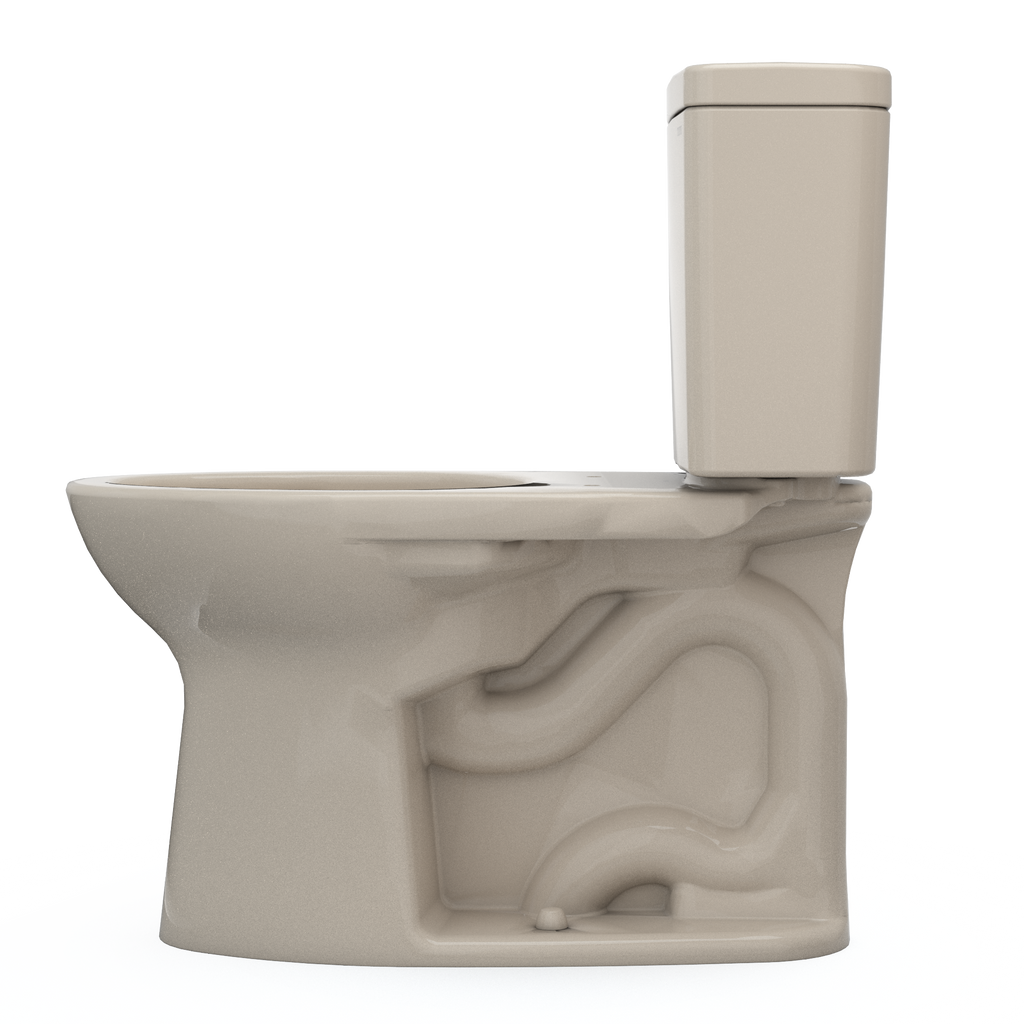 TOTO CST776CSFG#03 Drake  Two-Piece Elongated 1.6 Gpf Universal Height Tornado Flush Toilet With Cefiontect - Bone