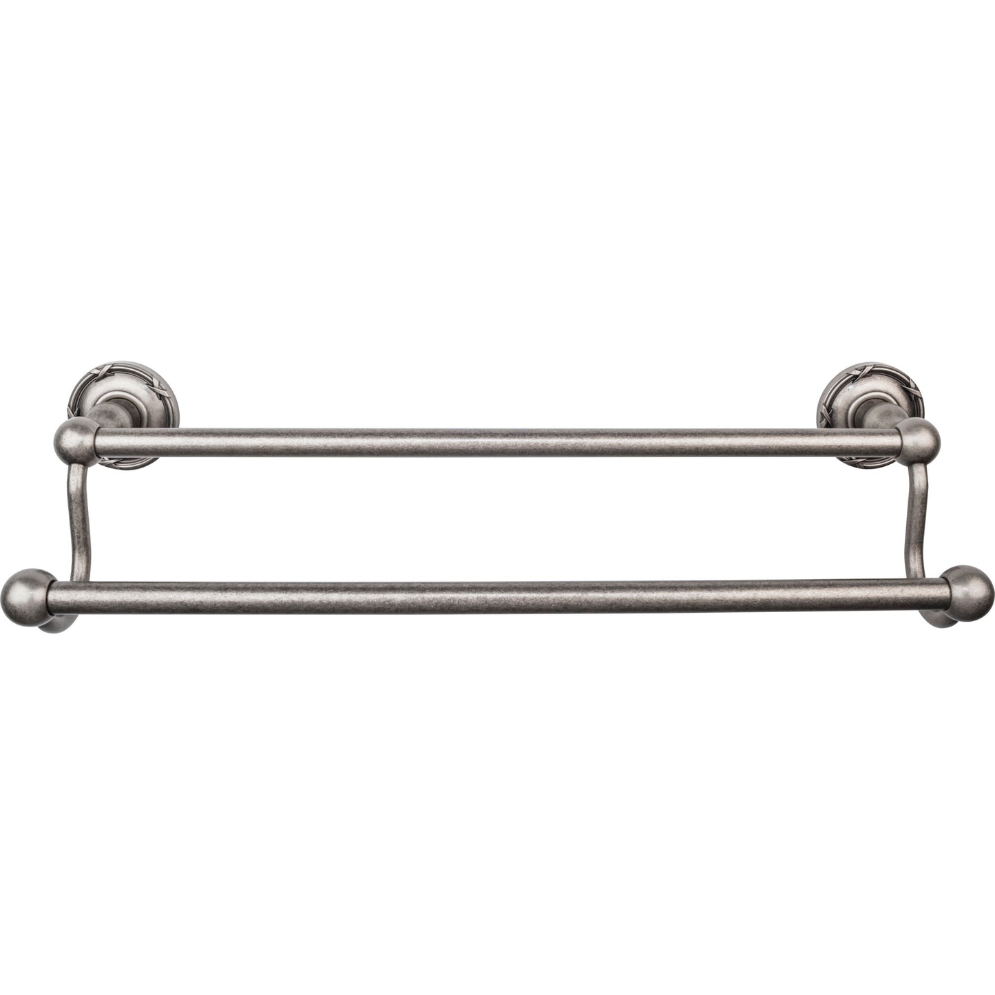 TOP KNOBS ED7APE TOP BATH (R) Edwardian Bath Double 20 1/2" Wall Mounted Towel Bar - Antique Pewter