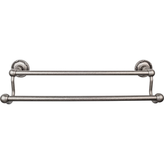 TOP KNOBS ED7APE TOP BATH (R) Edwardian Bath Double 20 1/2" Wall Mounted Towel Bar - Antique Pewter