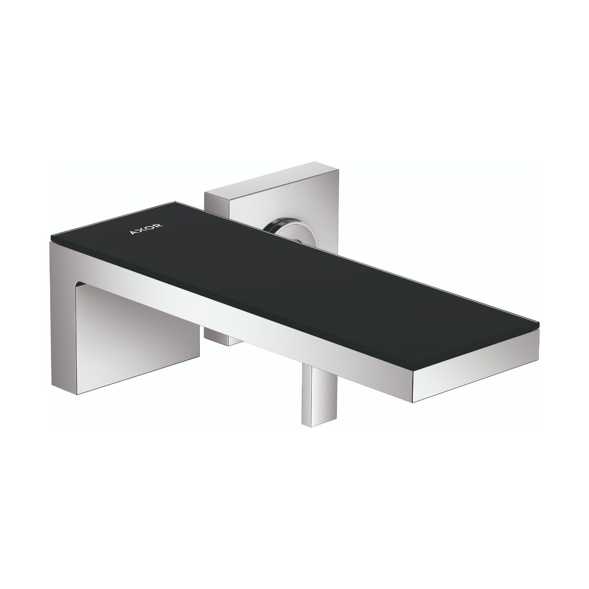 AXOR 47060601 MyEdition Wall-Mounted Single-Handle Faucet Trim, 1.2 GPM - Chrome / Black Glass