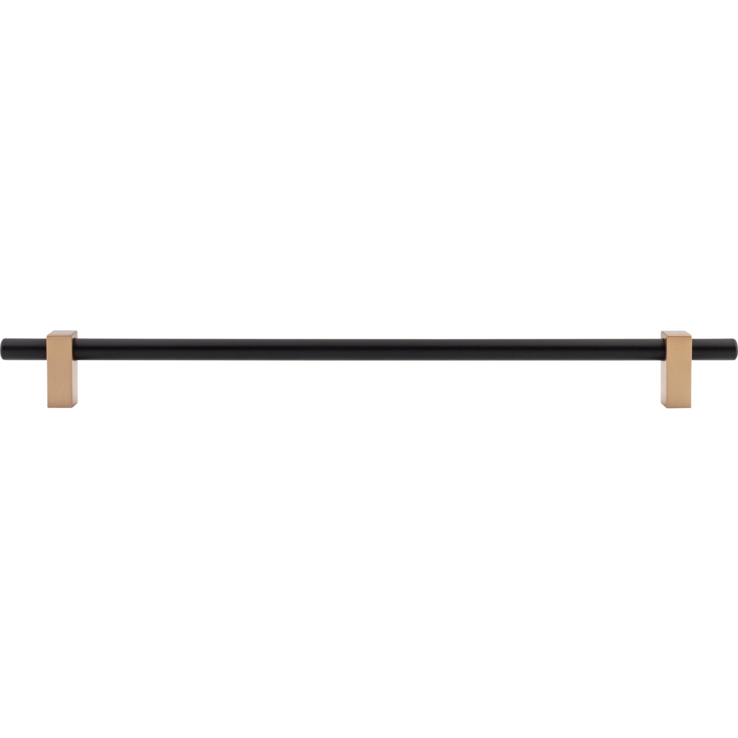 JEFFREY ALEXANDER 478-305MBSBZ Larkin 2 305 mm Center-to-Center Bar Pull - Matte Black w/Satin Bronze