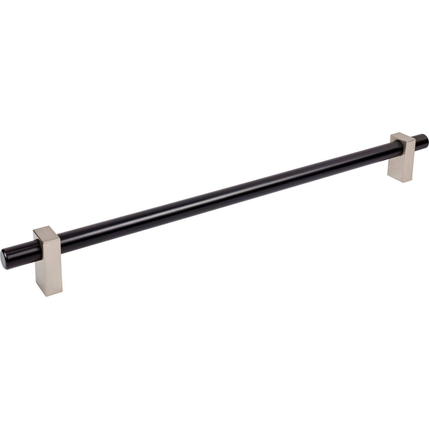 JEFFREY ALEXANDER 478-18MBSN Larkin 2 18" Center-to-Center Appliance Pull - Matte Black w/Satin Nickel