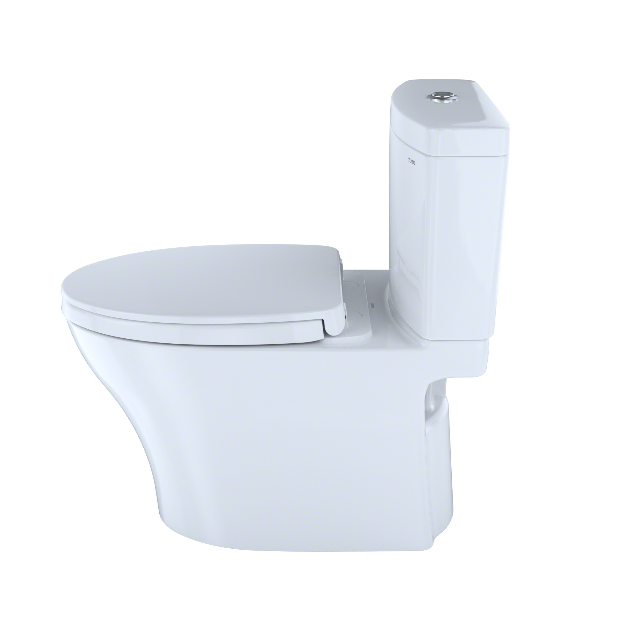 TOTO MS446124CEMFGN#01 Aquia Iv Two-Piece Elongated Dual Flush 1.28 And 0.9 Gpf Universal Height Toilet With Cefiontect - Cotton White