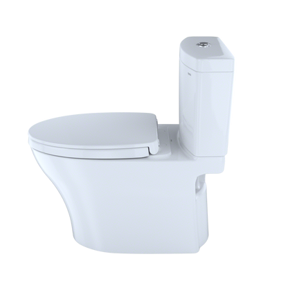 TOTO MS446124CEMGN#01 Aquia Iv Washlet+ Two-Piece Elongated Dual Flush 1.28 And 0.9 Gpf Toilet With Cefiontect - Cotton White