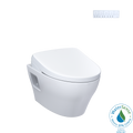 TOTO CWT4284726CMFG#MS Washlet+ Ep Wall-Hung Elongated Toilet With S7 Contemporary Bidet Seat And Duofit In-Wall 0.9 And 1.28 Gpf Dual-Flush Tank System - Matte Silver