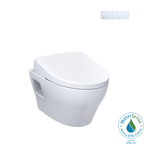 TOTO CWT4284726CMFG#MS Washlet+ Ep Wall-Hung Elongated Toilet With S7 Contemporary Bidet Seat And Duofit In-Wall 0.9 And 1.28 Gpf Dual-Flush Tank System - Matte Silver