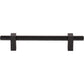 JEFFREY ALEXANDER 598-128MB Larkin Knurled Center 128 mm Center-to-Center Bar Pull - Matte Black