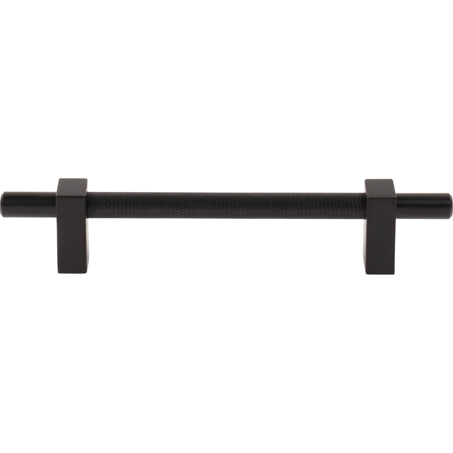 JEFFREY ALEXANDER 598-128MB Larkin Knurled Center 128 mm Center-to-Center Bar Pull - Matte Black