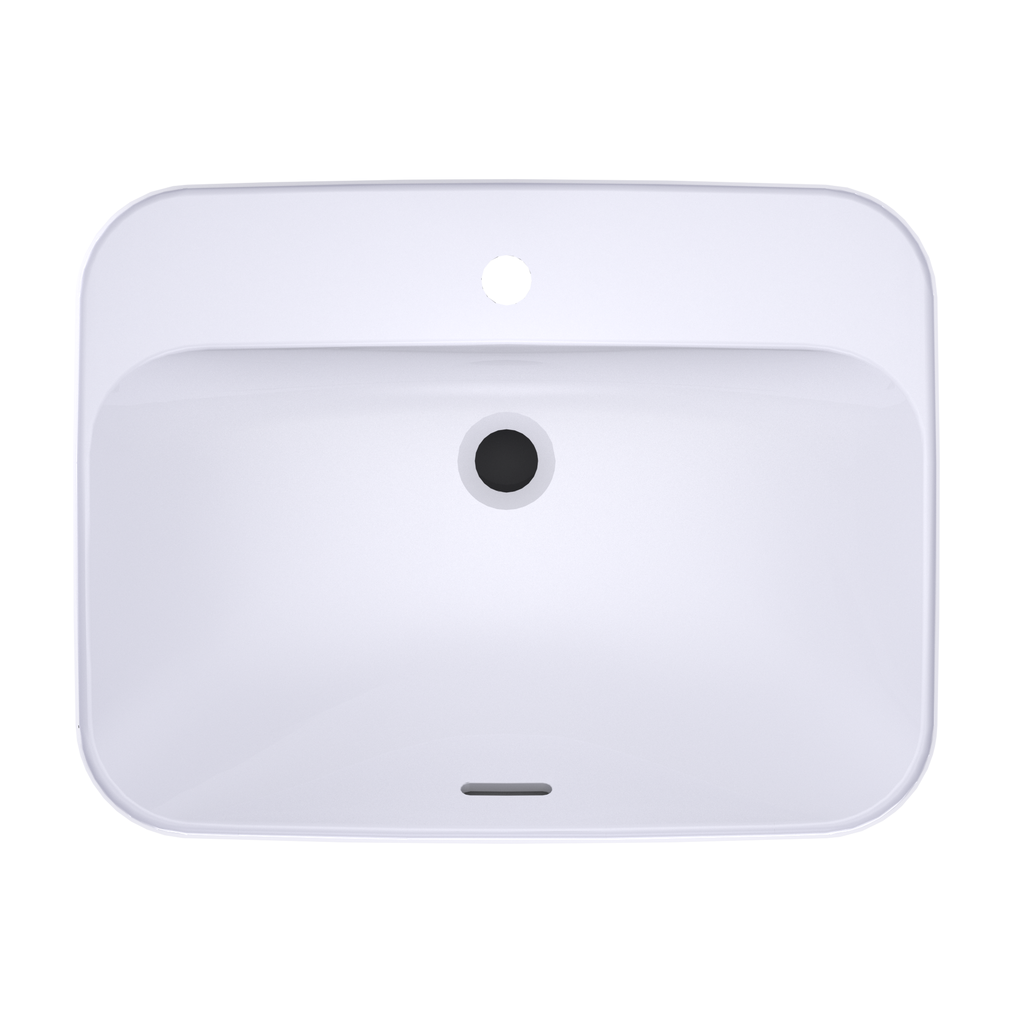 TOTO LT416G#01 Arvina Rectangular 23" Vessel Bathroom Sink With Cefiontect For Single Hole Faucets - Cotton White