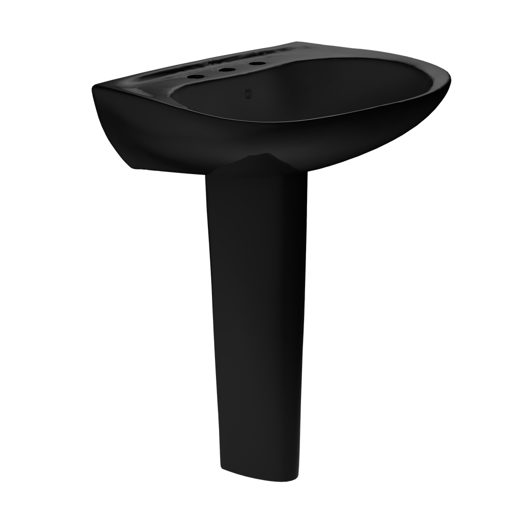 TOTO LPT242.8#51 Prominence Oval Basin Pedestal Bathroom Sink For8 Inch Center Faucets - Ebony