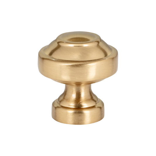 ATLAS A640-WB Malin 1 1/8" Length Mushroom Knob - Warm Brass