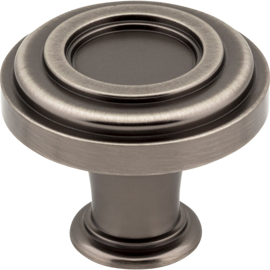 JEFFREY ALEXANDER 317BNBDL Lafayette 1-3/8" Diameter Mushroom Knob - Brushed Pewter