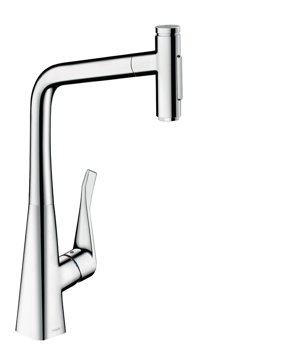 HANSGROHE 73820001 Metris Select HighArc Kitchen Faucet, 2-Spray Pull-Out, 1.75 GPM - Chrome