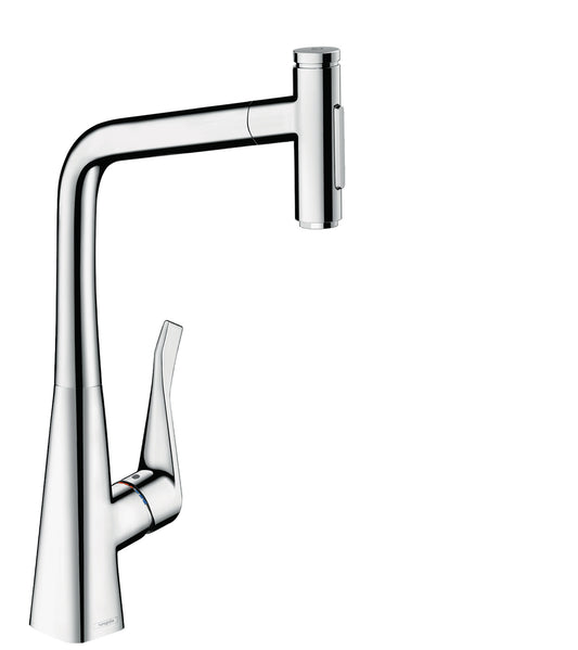 HANSGROHE 73820001 Metris Select HighArc Kitchen Faucet, 2-Spray Pull-Out, 1.75 GPM in Chrome
