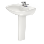 TOTO LPT242.4G#11 Prominence Oval Basin Pedestal Bathroom Sink With Cefiontect For 4 Inch Center Faucets - Colonial White
