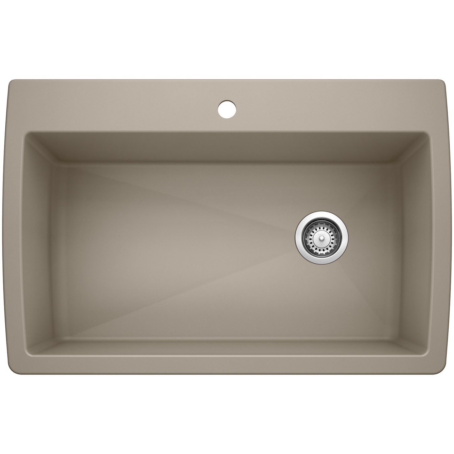 BLANCO 441287 Diamond Diamond SILGRANIT 33.5" Super Single Dual Mount Kitchen Sink - Truffle in Truffle