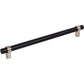 JEFFREY ALEXANDER 5224MBSN Key Grande 224 mm Center-to-Center Bar Pull - Matte Black w/Satin Nickel