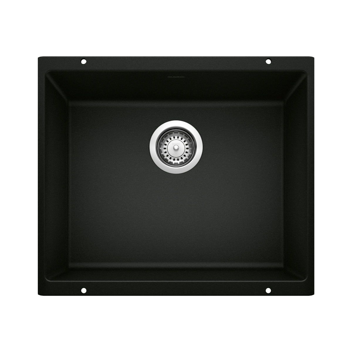 BLANCO 442933 Precis Precis SILGRANIT 21" Single Bowl Undermount Kitchen Sink - Coal Black in Coal Black