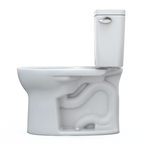 TOTO CST775CEFRG#01 Drake Two-Piece Round 1.28 Gpf Universal Height Tornado Flush Toilet With Cefiontect - Cotton White