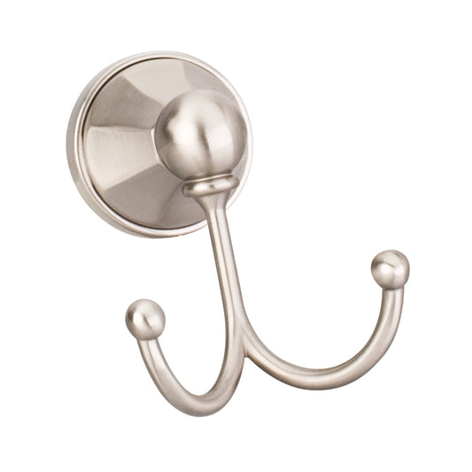 ELEMENTS BHE3-02SN-R Newbury Satin Nickel Double Robe Hook - Retail Packaged - Satin Nickel