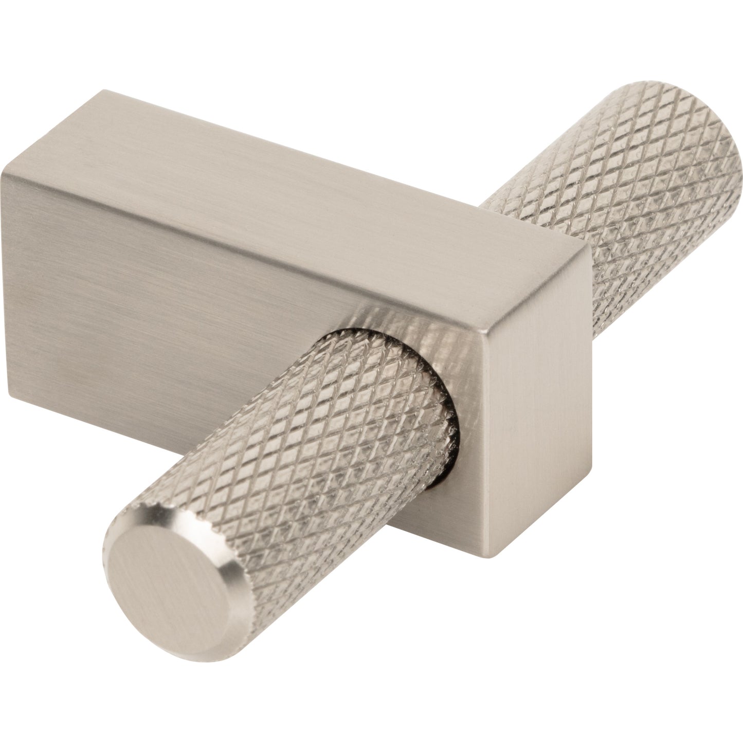 JEFFREY ALEXANDER 498T-SN Larkin Knurled 2-3/8" Length Bar Knob - Satin Nickel