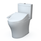 TOTO MW4463074CEMGN#01 TOTOWASHLET+  Aquia IV Two-Piece Elongated Dual Flush 1.28 and 0.9 GPF Toilet and WASHLET C2 Bidet Seat , Cotton White