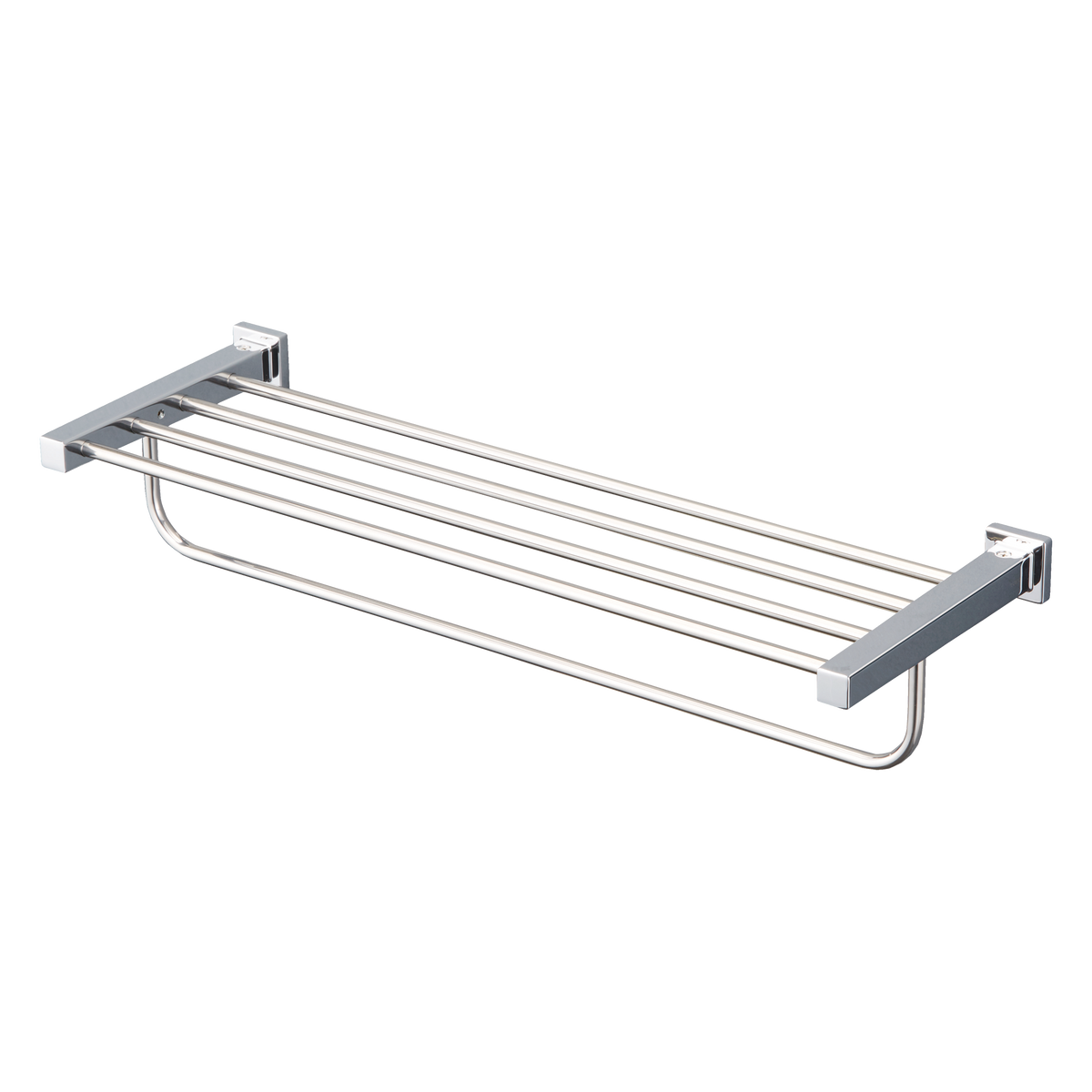 TOTO YTS408BU#CP L Series Square Towel Shelf With Hanging Bar - Polished Chrome
