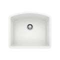 BLANCO 440175 Diamond Diamond SILGRANIT 24" Single Bowl Undermount Kitchen Sink - White in White