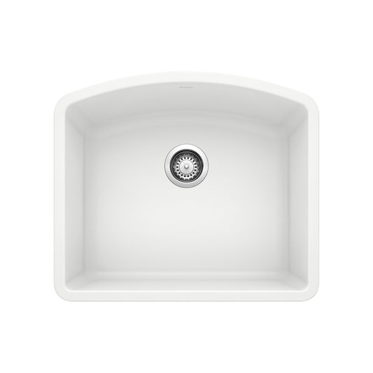 BLANCO 440175 Diamond Diamond SILGRANIT 24" Single Bowl Undermount Kitchen Sink - White in White