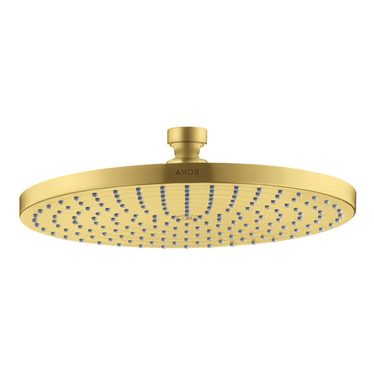 AXOR Starck Showerhead 240 1-Jet, 2.5 GPM in Brushed Gold Optic