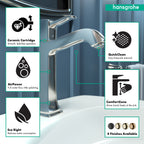 HANSGROHE 31302831 Metropol Classic Single-Hole Faucet 160 with Pop-Up Drain, 1.2 GPM - Polished Nickel