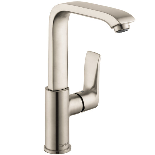 HANSGROHE 31087821 Metris Single-Hole Faucet 230 with Swivel Spout and Pop-Up Drain, 1.2 GPM - Brushed Nickel