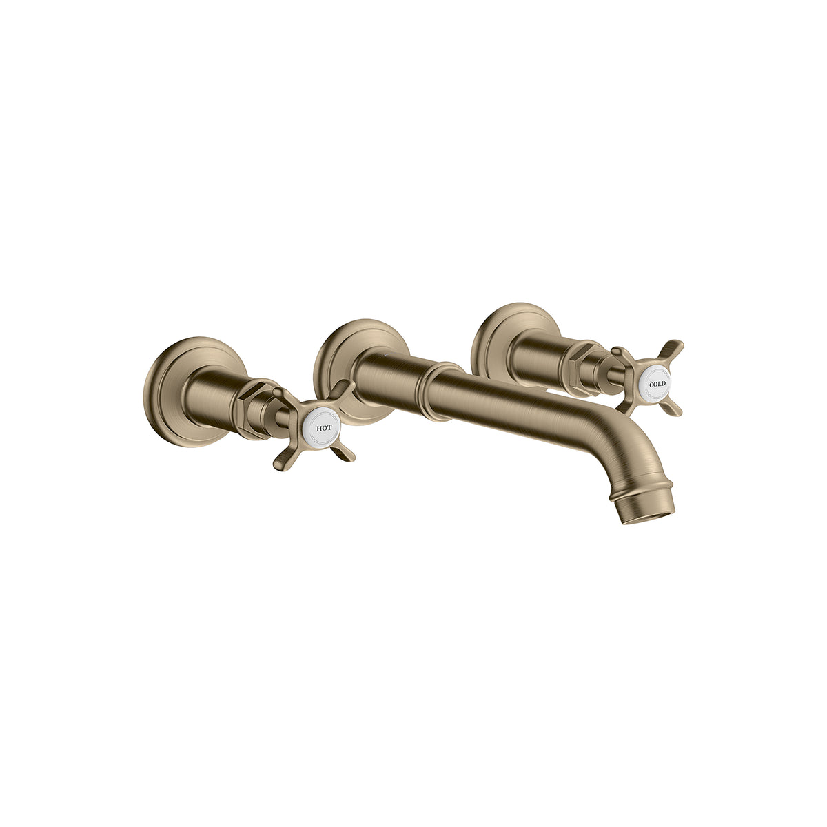 AXOR 16532821 Montreux Wall-Mounted Widespread Faucet Trim with Cross Handles, 1.2 GPM - Brushed Nickel