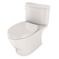 TOTO MS442124CEFG#11 Nexus Two-Piece Elongated 1.28 GPF Universal Height Toilet with CEFIONTECT and SS124 SoftClose Seat , Colonial White