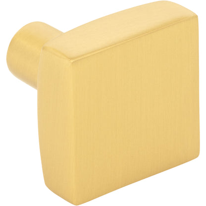 JEFFREY ALEXANDER 845BG Dominique 1-1/8" Length Square Knob - Brushed Gold