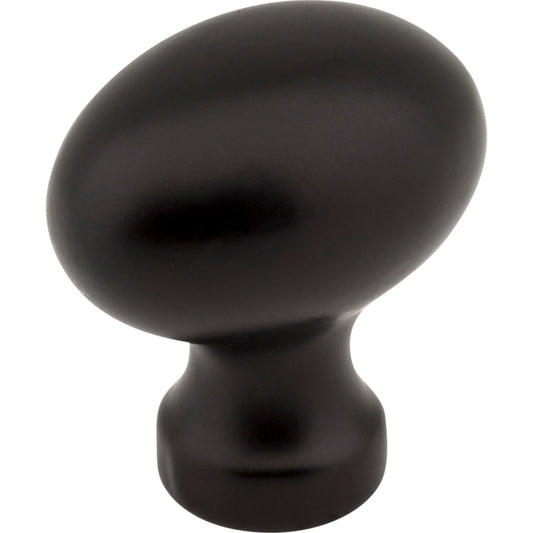 JEFFREY ALEXANDER 3990-BLK Bordeaux 1-3/16" Length Oval Knob - Matte Black