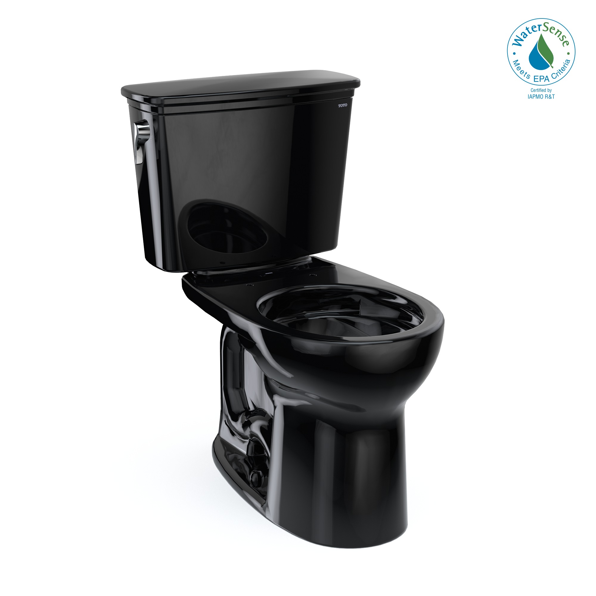 TOTO CST785CEF#51 Drake Transitional Two-Piece Round 1.28 Gpf Universal Height Tornado Flush Toilet - Ebony