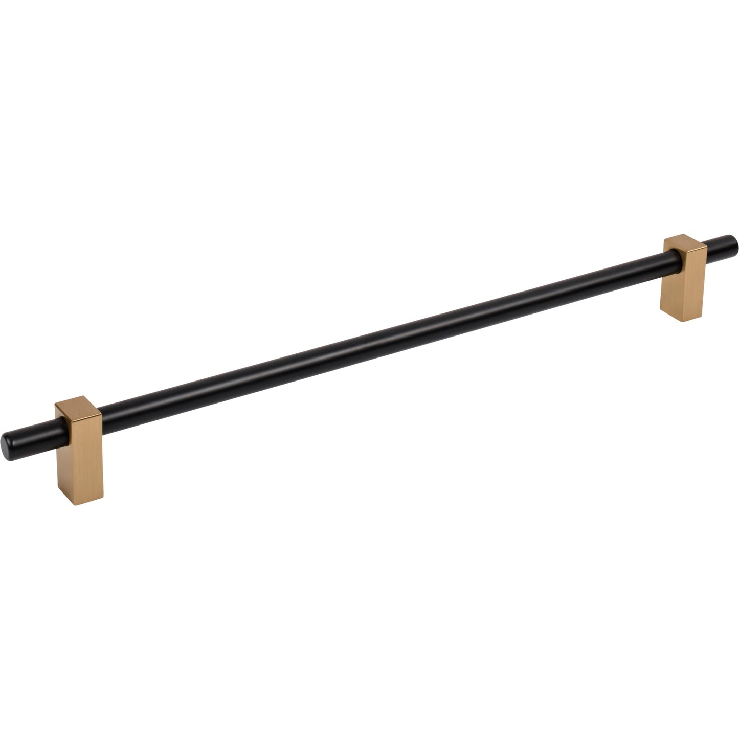 JEFFREY ALEXANDER 478-305MBSBZ Larkin 2 305 mm Center-to-Center Bar Pull - Matte Black w/Satin Bronze