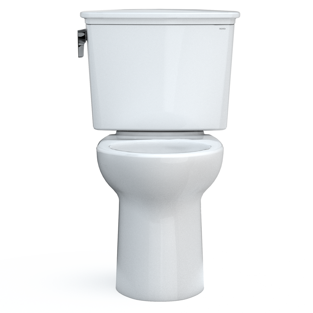 TOTO CST786CEFG.10#01 Drake Transitional Two-Piece Elongated 1.28 Gpf Universal Height Tornado Flush Toilet With 10 Inch Rough-In And Cefiontect - Cotton White