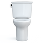 TOTO CST786CEFG.10#01 Drake Transitional Two-Piece Elongated 1.28 GPF Universal Height TORNADO FLUSH Toilet with 10 Inch Rough-In and CEFIONTECT , Cotton White