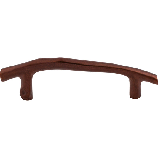 TOP KNOBS M1343 Aspen Twig 3 1/2" Center to Center Bar Pull - Mahogany Bronze