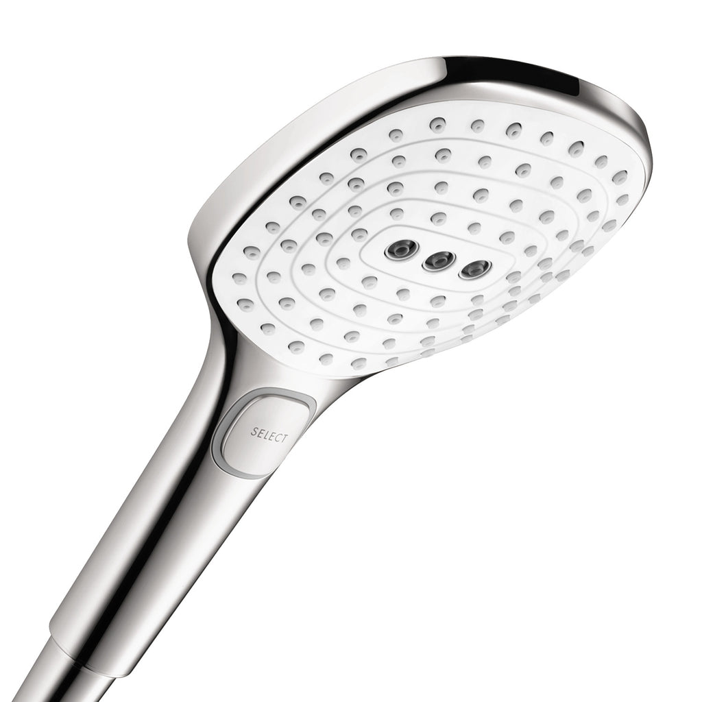HANSGROHE 26521401 Raindance Select E Handshower 120 3-Jet, 2.5 GPM - White/Chrome