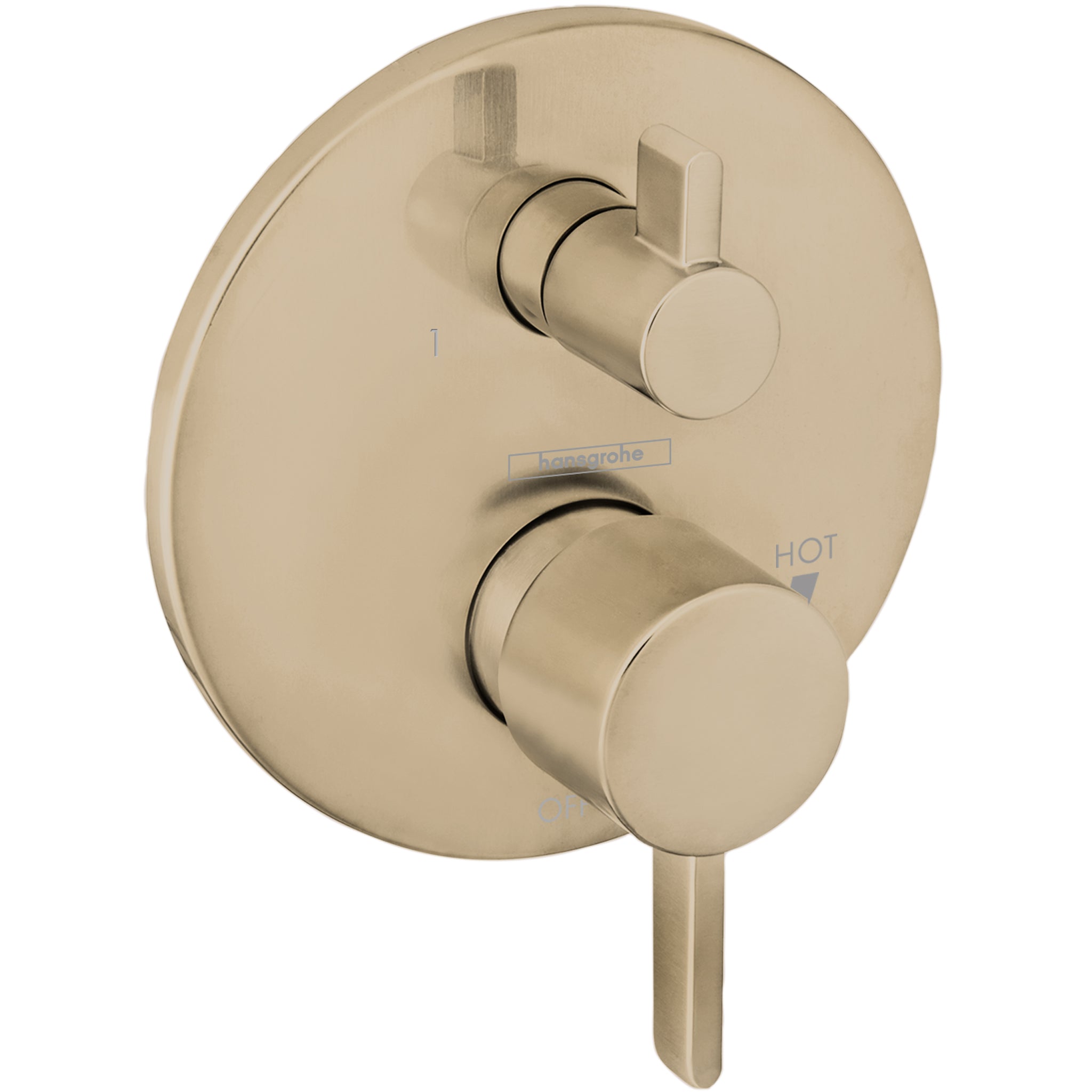 HANSGROHE 04447140 Ecostat Pressure Balance Trim S with Diverter - Brushed Bronze