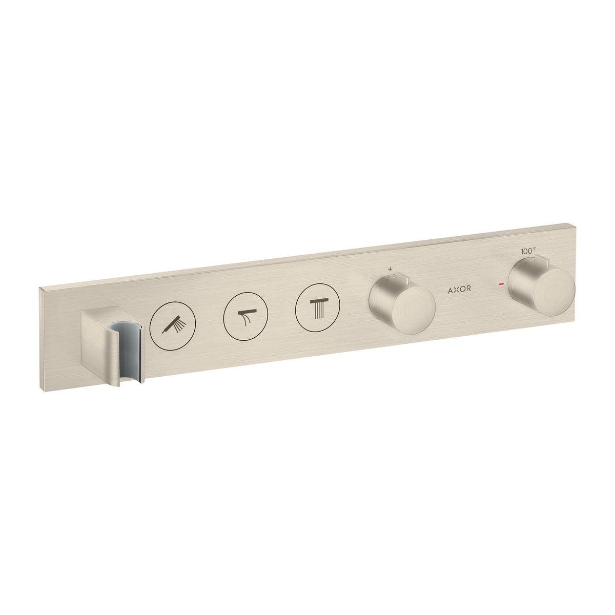 AXOR 18356821 ShowerSolutions Thermostatic Module Trim Select for 3 Functions - Brushed Nickel