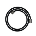AXOR 28261330 Shower Solutions Textile Hose with Cylindrical Nut, 63" - Polished Black Chrome
