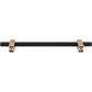 JEFFREY ALEXANDER 478-160MBSBZ Larkin 2 160 mm Center-to-Center Bar Pull - Matte Black w/Satin Bronze