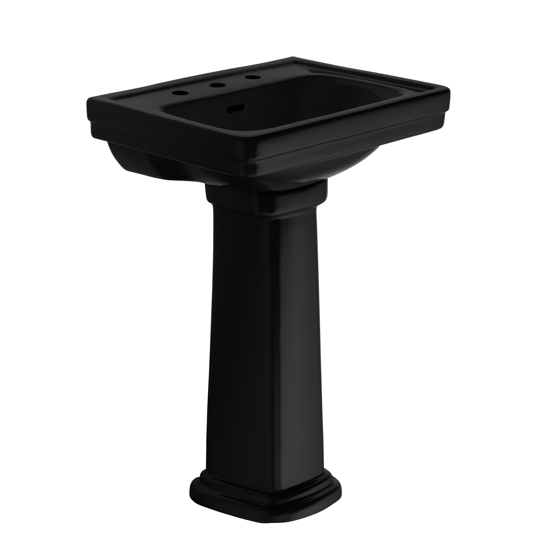 TOTO LPT532.8N#51 Promenade 24" X 19-1/4" Rectangular Pedestal Bathroom Sink For 8 Inch Center Faucets - Ebony